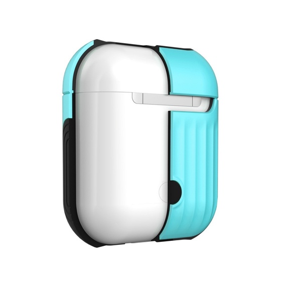 Metal Like Suitcase 2 Layers AirPods Case Cover - Picture 5 of 8